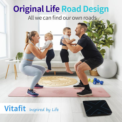 Vitafit 400lb Digital Bathroom Scale with LED Display, Black