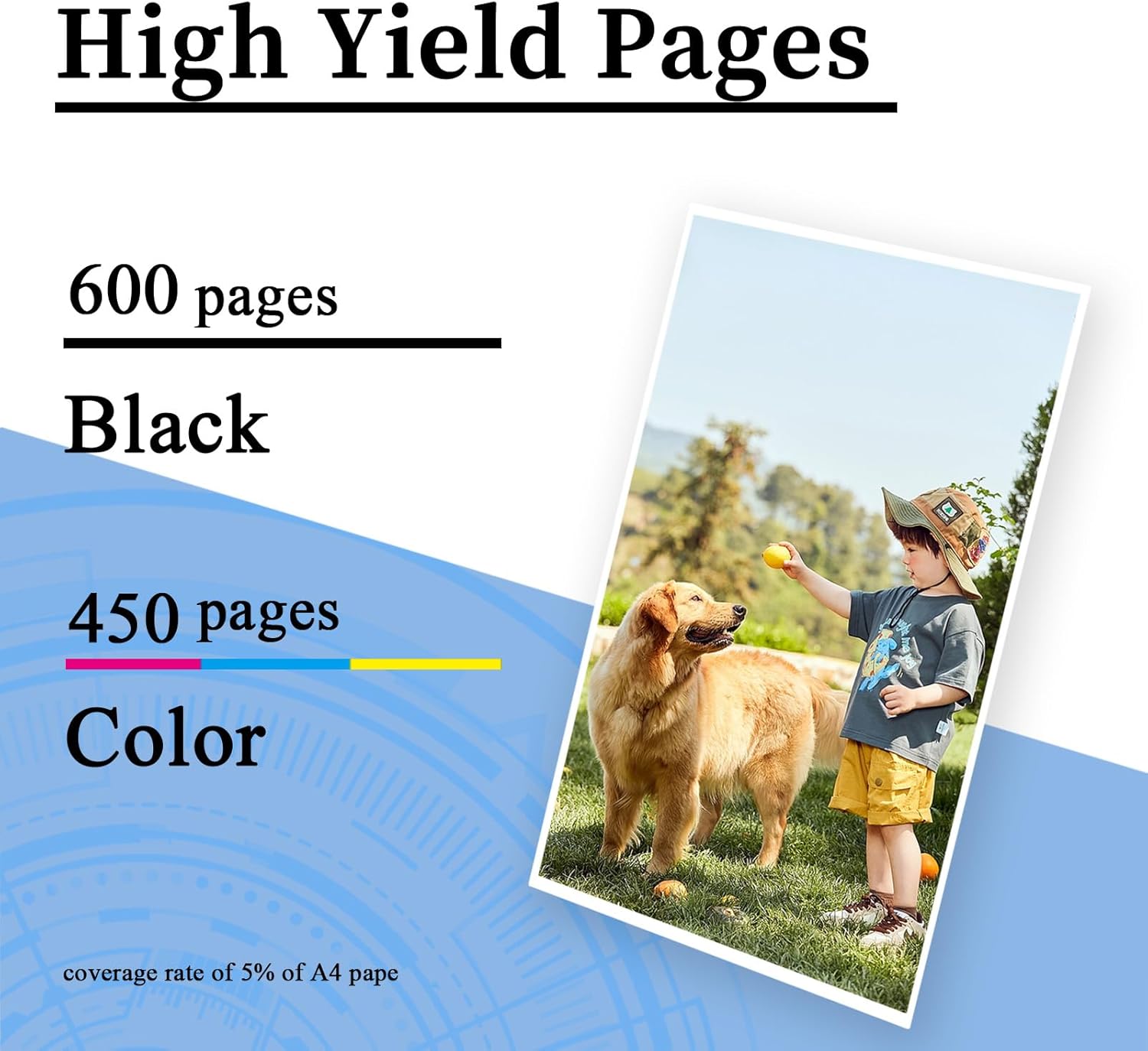 AENERN 302XL Ink Set for HP Black & Color Printing