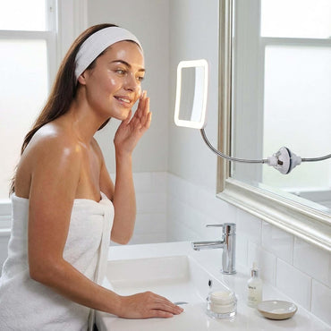 Fancii Mira 2 Plus Rechargeable Flexible 10x Makeup Mirror White