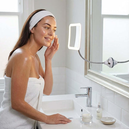 Fancii Mira 2 Plus Rechargeable Flexible 10x Makeup Mirror White