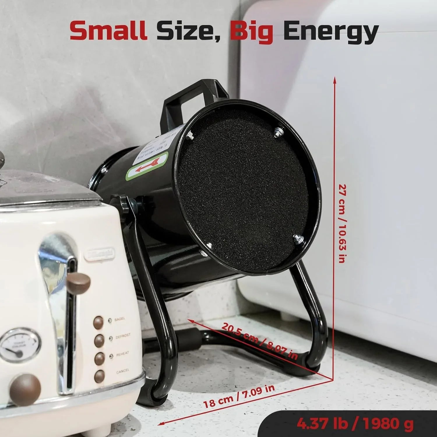 Jeebel Camp 6" Portable Range Hood 350 CFM Black - Gomix Brands Outlet