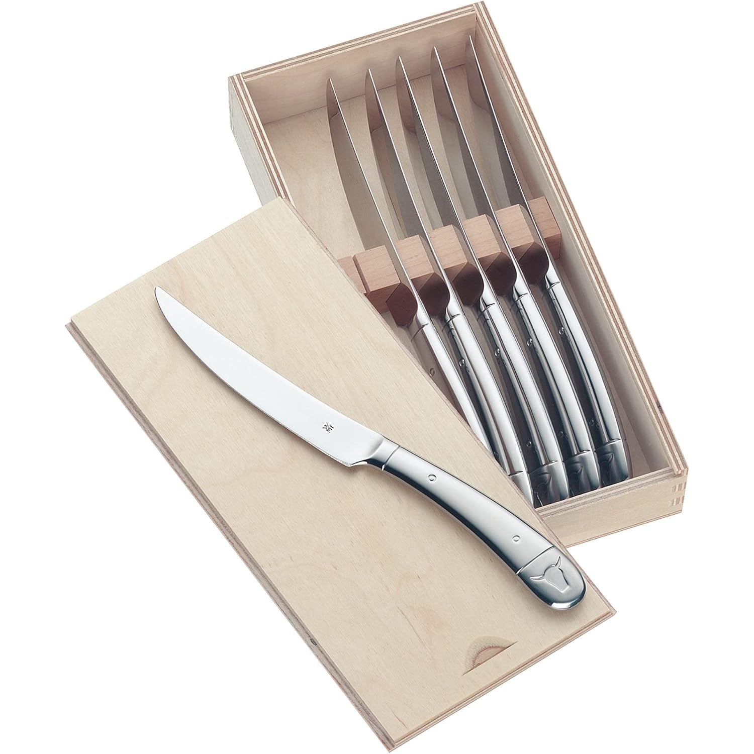 WMF Premium 6‑Piece Steak Knife Set – Serrated Stainless Steel Cutlery