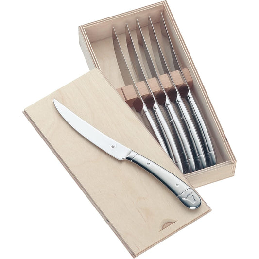 WMF Premium 6‑Piece Steak Knife Set – Serrated Stainless Steel Cutlery