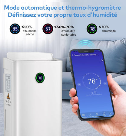 Pasapair CE-FDD20-5290ZWR5 Portable Dehumidifier 20L 110W