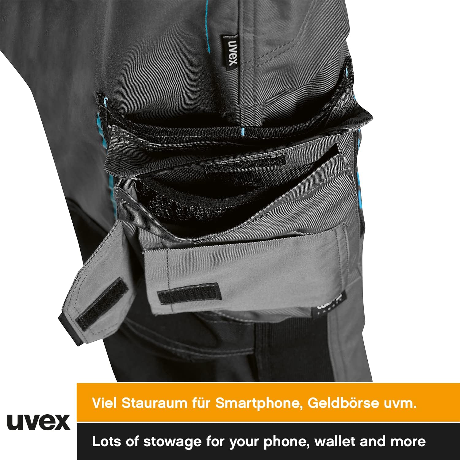 Uvex Tune-Up Men's Cordura Cargo Work Trousers with Reinforced Knees