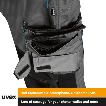 Uvex Tune-Up Men's Cordura Cargo Work Trousers with Reinforced Knees