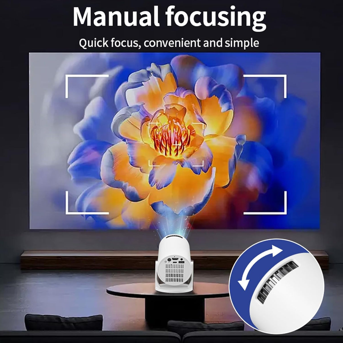 SENECESLI SENECESLI8dwm25kg91 Mini Portable Movie Projector White