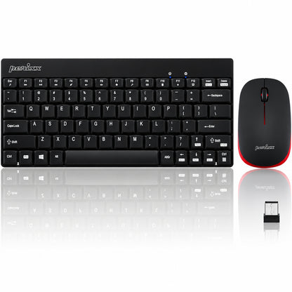 Perixx PERIDUO-712B Wireless Mini Keyboard and Mouse Set
