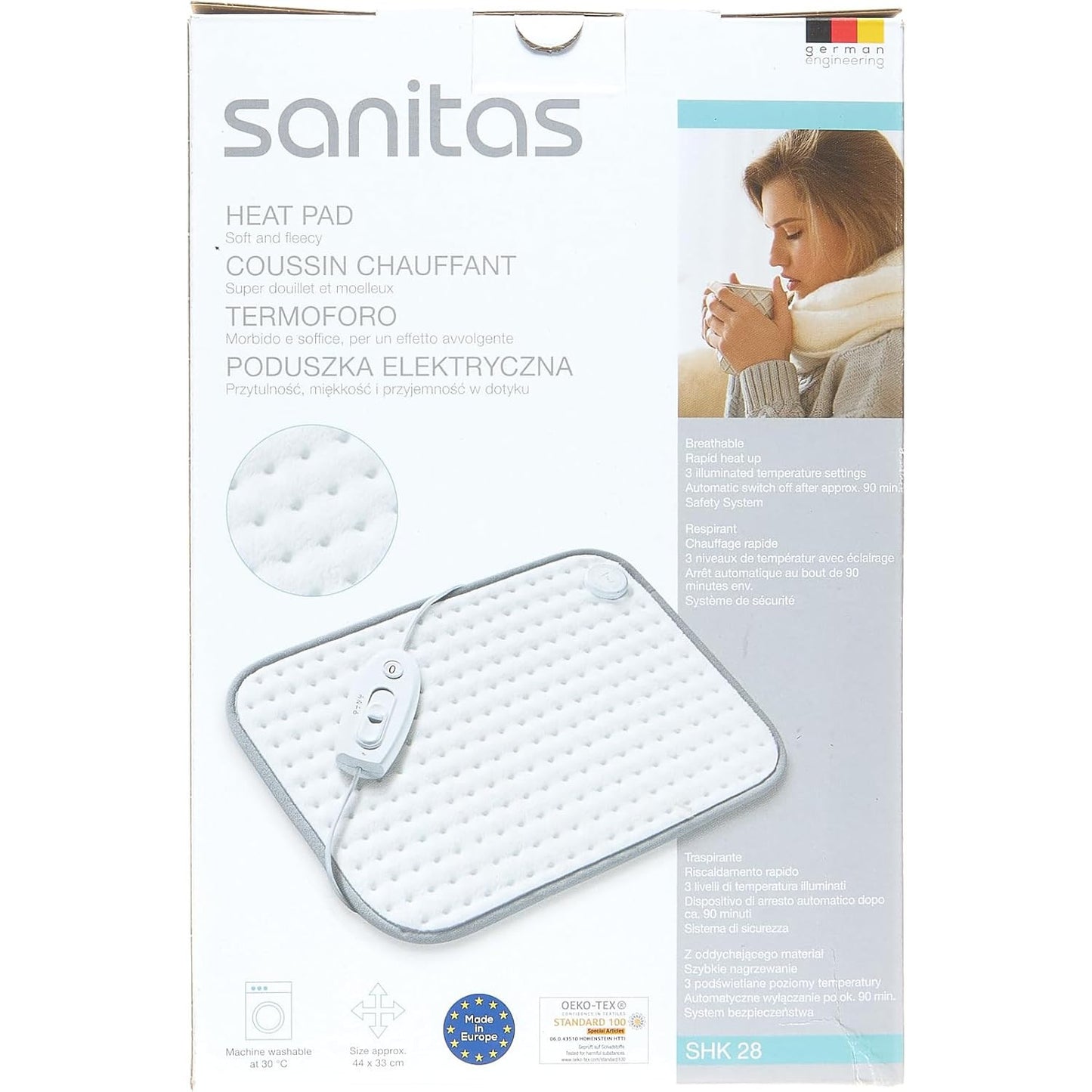 Sanitas SHK 28 Ultra-Thin Fast-Heating Electric Therapeutic Neck Pillow