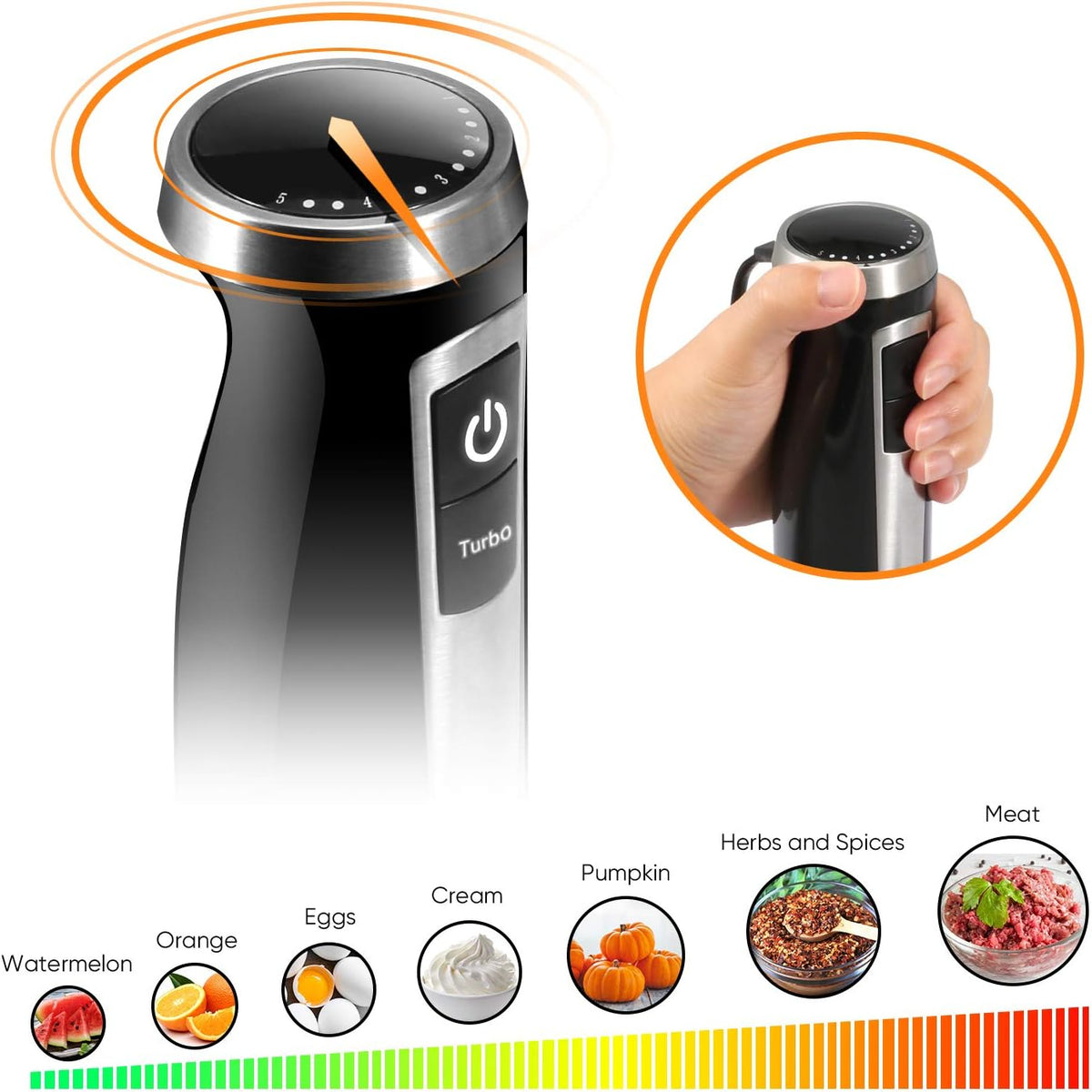 Coziselect HE-2507S 4-in-1 Hand Blender 800W Black