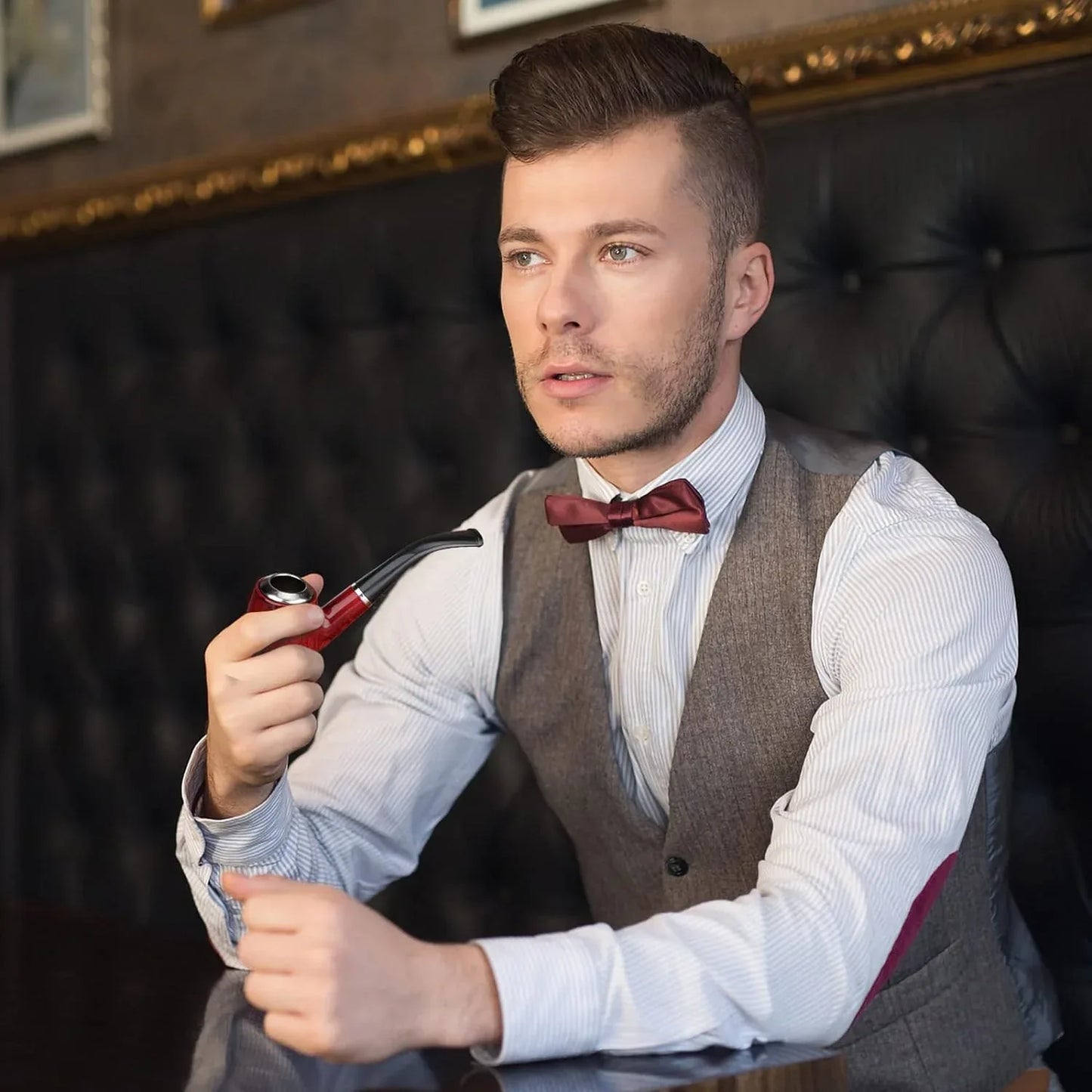 Scotte Captain Pipe: Classic Red Tobacco Pipe with Smooth Finish - Gomix Brands Outlet