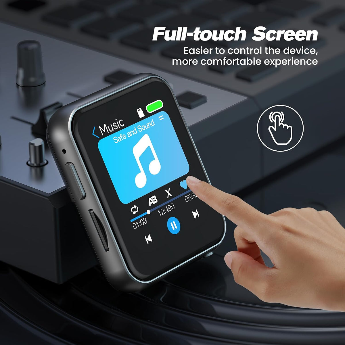 128GB Portable Bluetooth MP3 Player with 2" Touchscreen M01