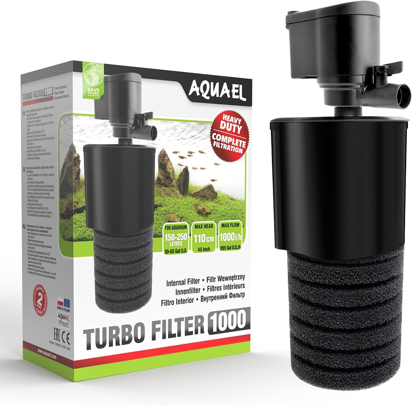 Aquael TURBO 1000 Aquarium Internal Filter