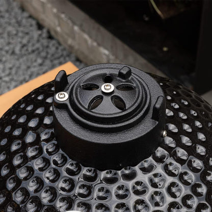 BluMill Ceramic Kamado Barbecue with Lid, Ventilation, Thermometer