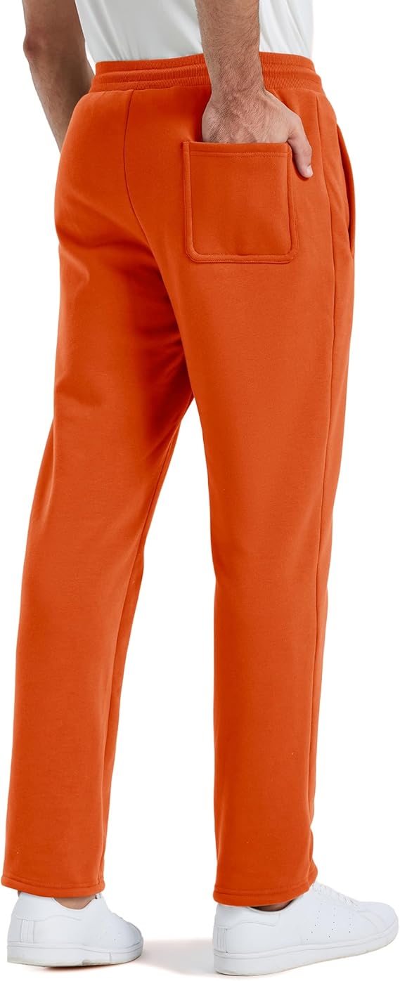 TACVASEN Men's Sherpa Lined Winter Warm Thermal Fleece Jogging Sweatpants with Pockets