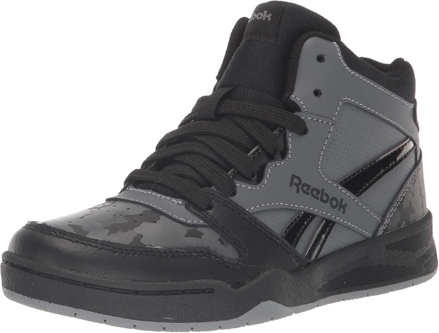 Reebok Boys BB4500 Court Sneaker Pure Grey Kids Athletic Shoe