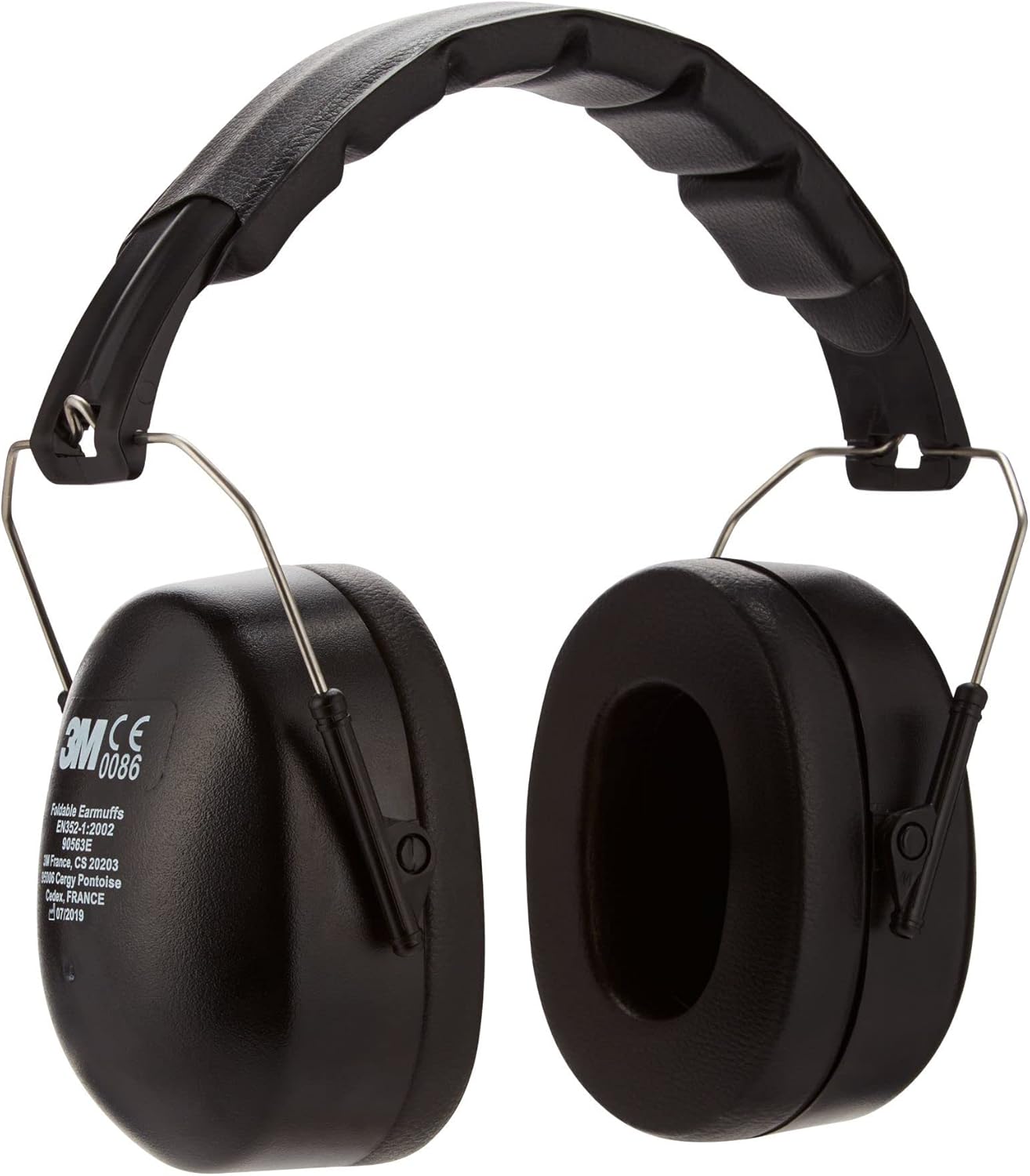 3M Foldable Noise Cancelling Headphones 90563E Black Comfortable Hearing Protection