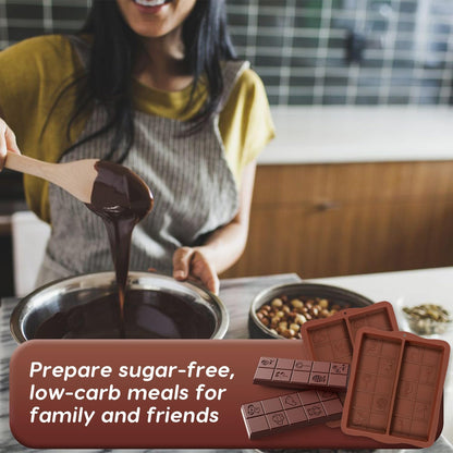 Zouwel 2-Piece Deep Silicone Chocolate Mold 200ml Brown