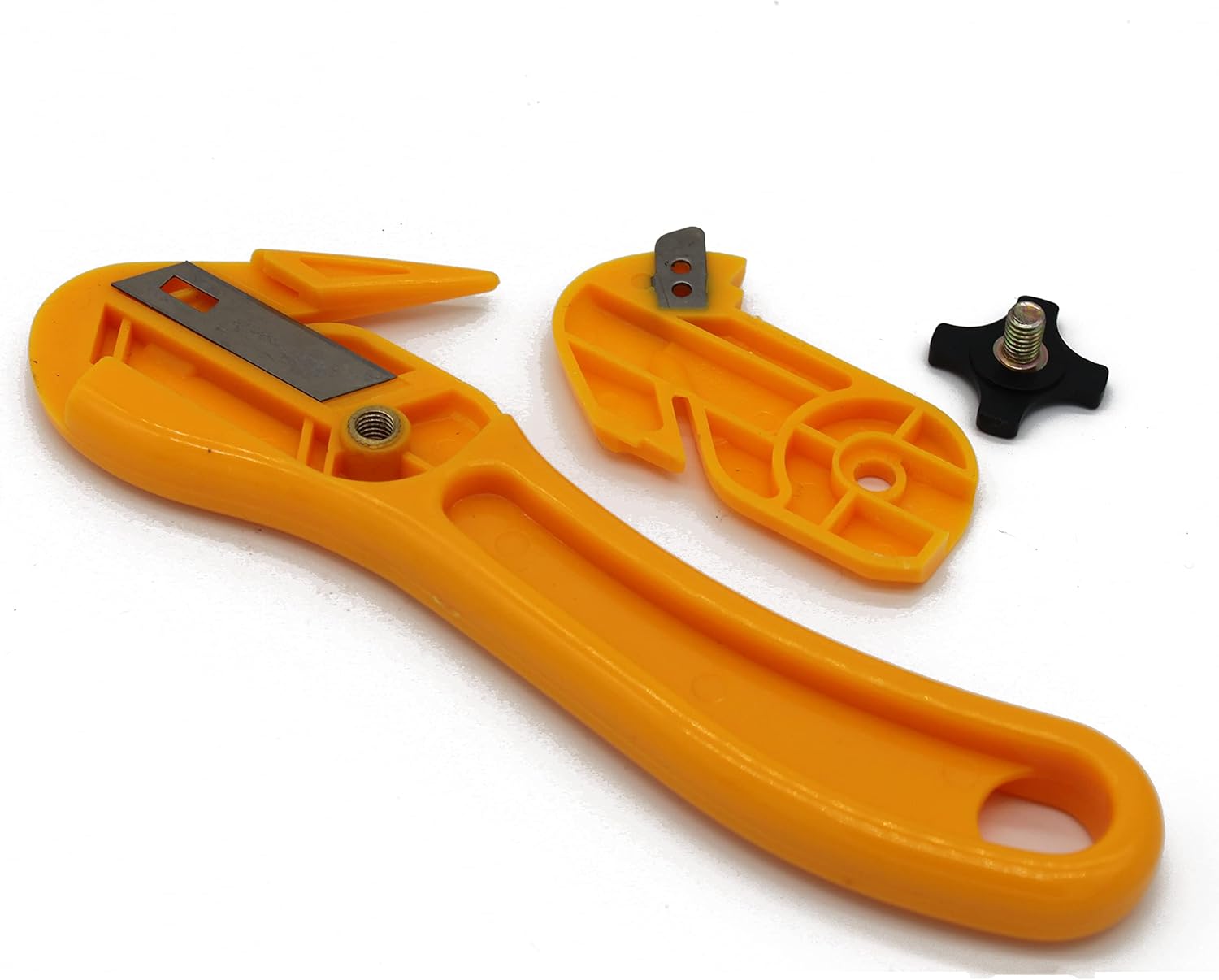 Moving Edge Safety Knife Box Opener Tape Cutter Shrink Wrap Knives Yellow 5-Pack