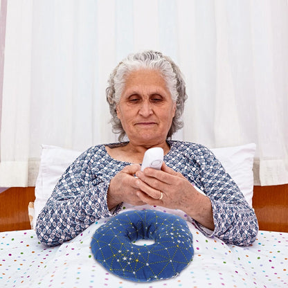EXCEART Cotton Donut Ear Hole Pillow Blue