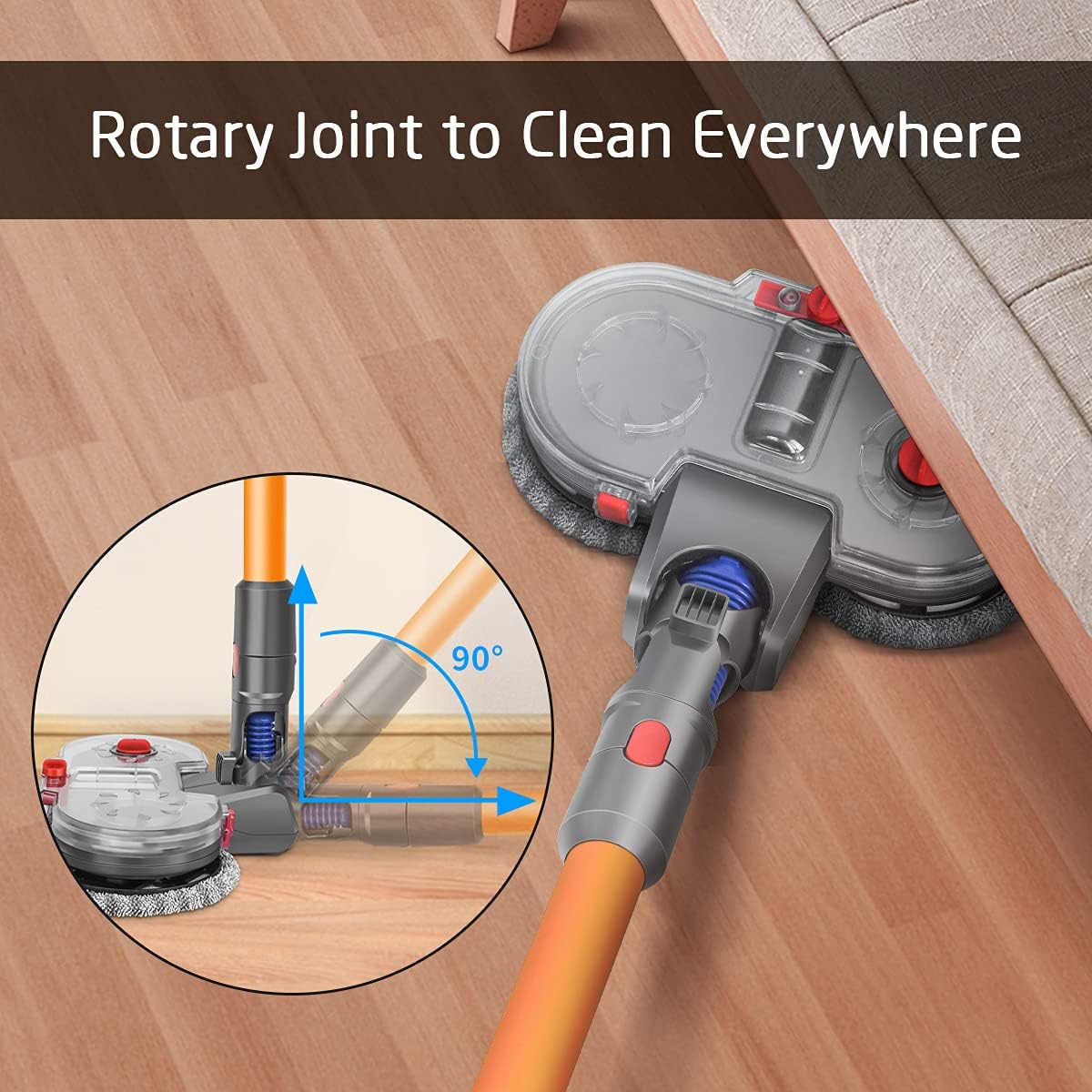 DrRobor Electric Mop Head for Dyson V11-V15 with Reservoir