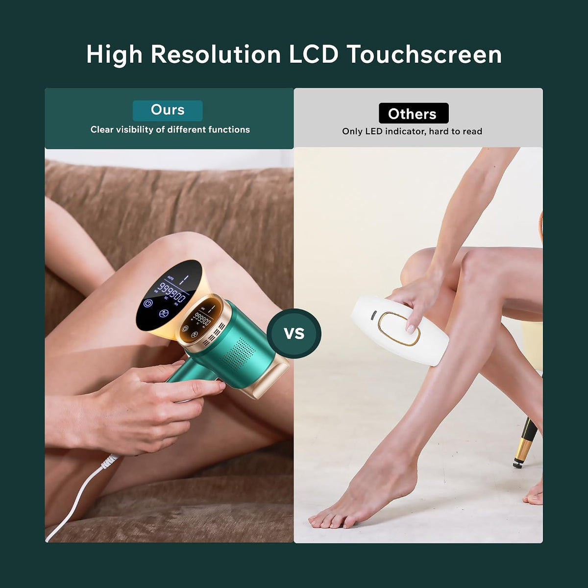 AMINZER IPL Hair Removal Device with LCD Touch Screen