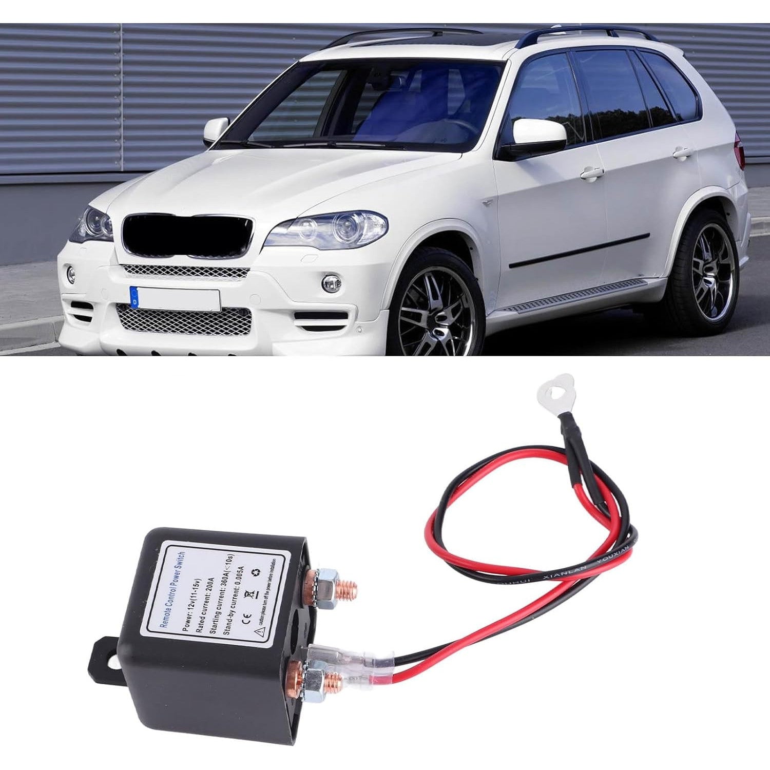 aqxreight Remote 12V Car Battery Disconnect Switch Wireless Control Kit