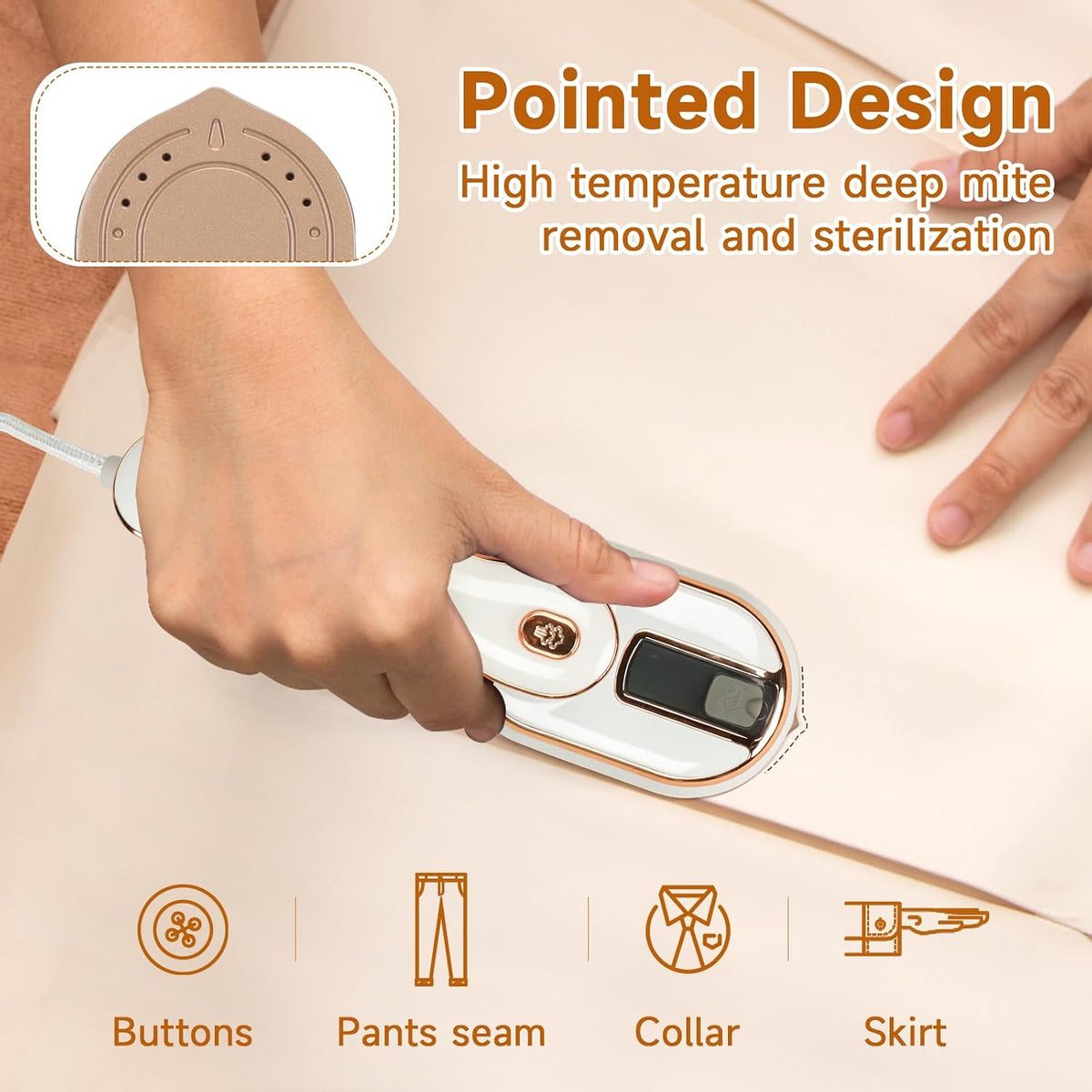 AWESQCQ HX-6198 Garment Steamer 100ml 1000W White