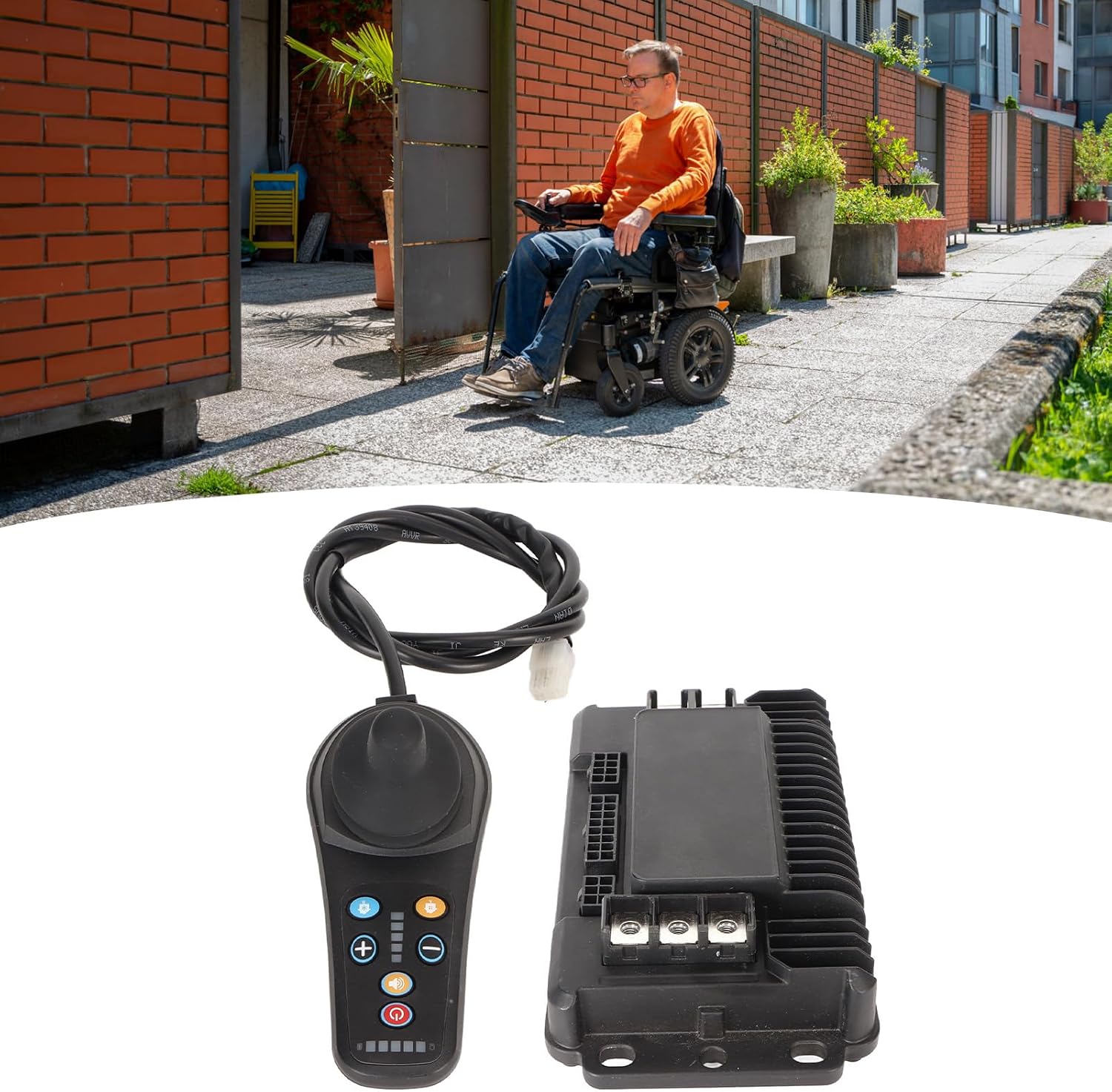 Qqmora Electric Wheelchair Joystick Controller Variable Speed Universal Fit