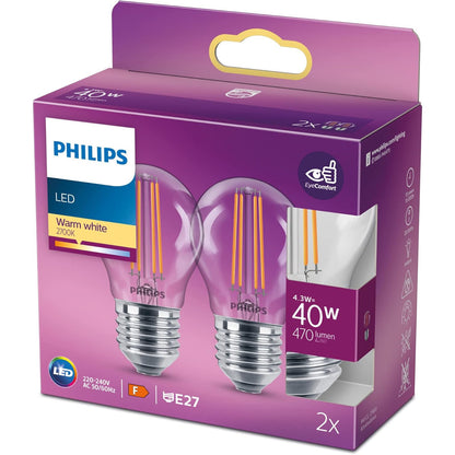 Philips LED Premium Lustre E27 4.3W Warm White Bulb
