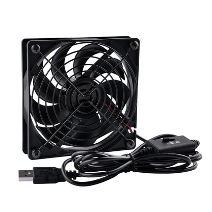 GeeekPi 120mm USB Cooling Fan, 1500 RPM, 53.35 CFM