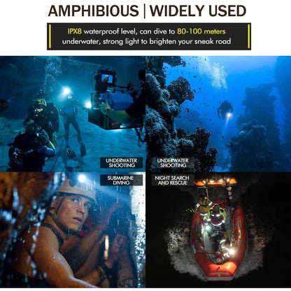 1000 Lumen Super Bright XPL-LED Dive Torch Waterproof 80M