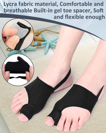 Comfort Fit Bunion Corrector for Pain Relief, Breathable Toe Straightener Spacers