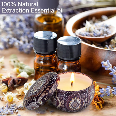 LAJDL 12-Count Aromatherapy Soy Candle Gift Set, Long-Lasting Scents