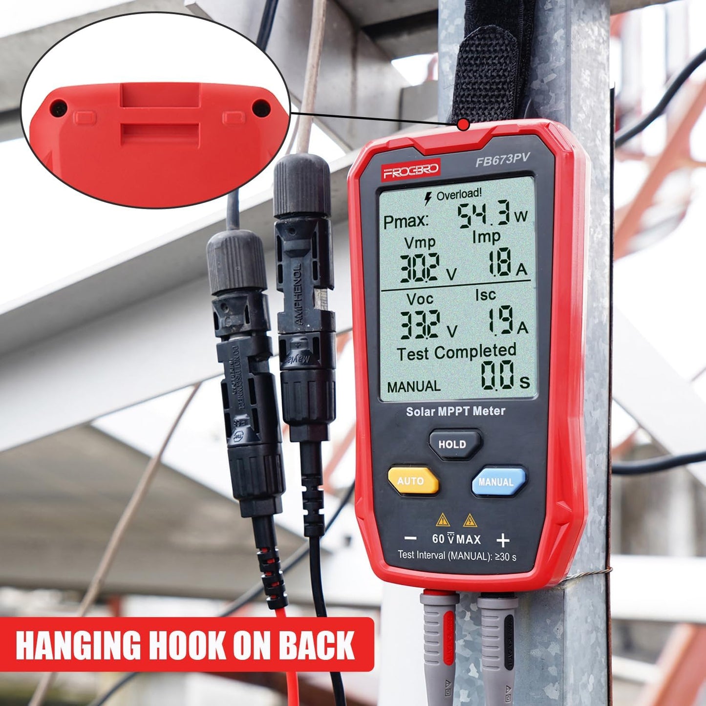 FrogBro 800W Solar Panel Tester Multimeter: Smart MPPT Open Circuit Voltage
