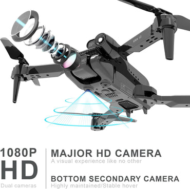 IDEA12 Adjustable 1080P Drone with Dual Cameras & Obstacle Avoidance