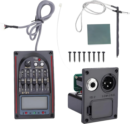 Dilwe 5-Band Preamp EQ LC-5 Piezo Pickup for Acoustic Guitars