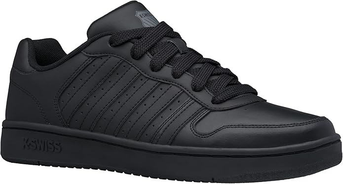 K-Swiss Court Palisades Men's Leather Trainer Shoes Black