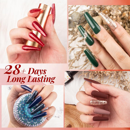 FINGEROOM 48‑Piece UV Gel Nail Polish Set with 5 Topcoats