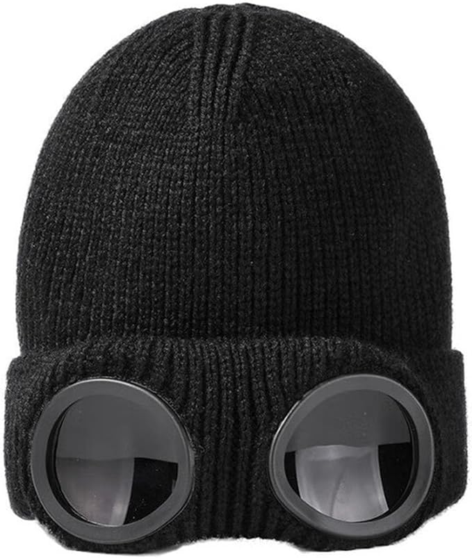 Tainrunse Anti-slip Knitted Beanie with Glasses – Warm Unisex Hat