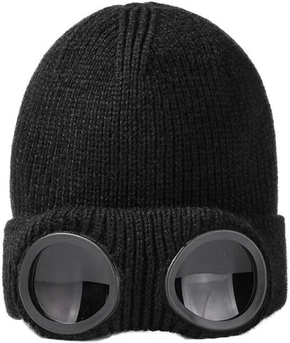 Tainrunse Anti-slip Knitted Beanie with Glasses – Warm Unisex Hat