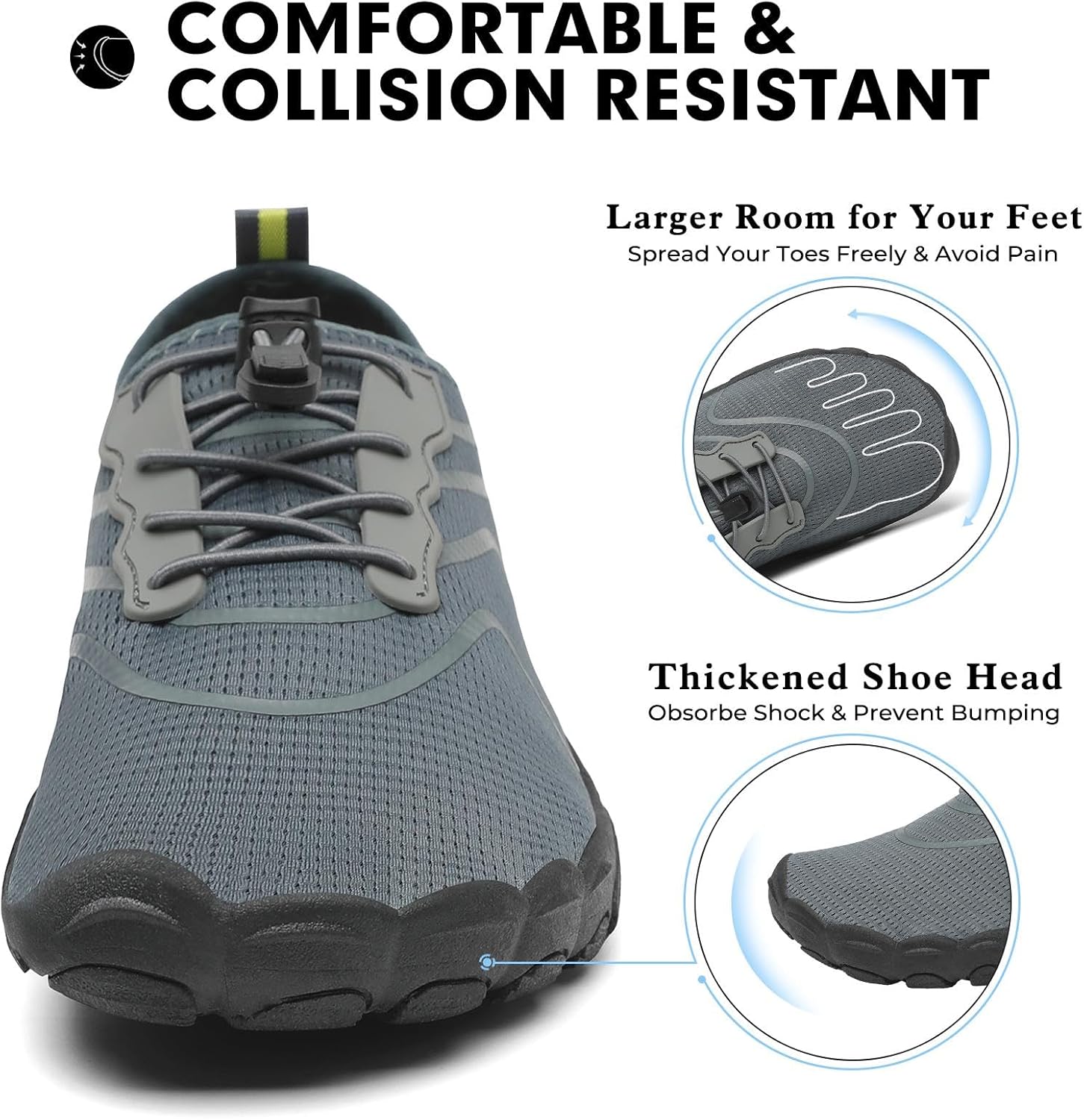 Mishansha Unisex Waterproof Swimming Shoes with Quick‑Dry Mesh Upper