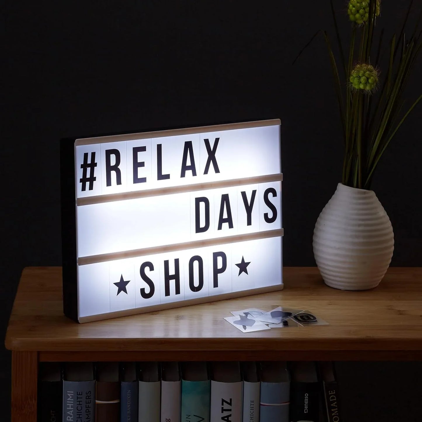 Relaxdays 85-Letter LED Light Box with USB Power - Gomix Brands Outlet