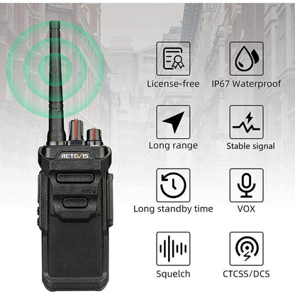 Retevis RT648 Waterproof Heavy-Duty Walkie Talkie for Construction