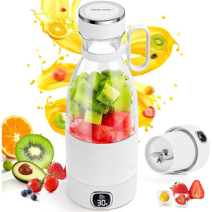Spardar 3000mAh Portable Blender for Smoothies, USB Rechargeable Mini Juicer