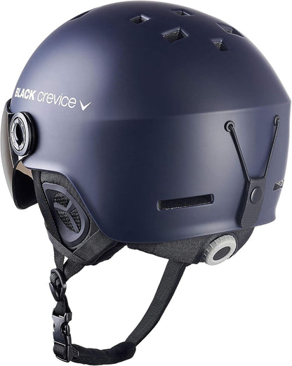 Black Crevice Arlberg Ski Helmet with Dual Visor