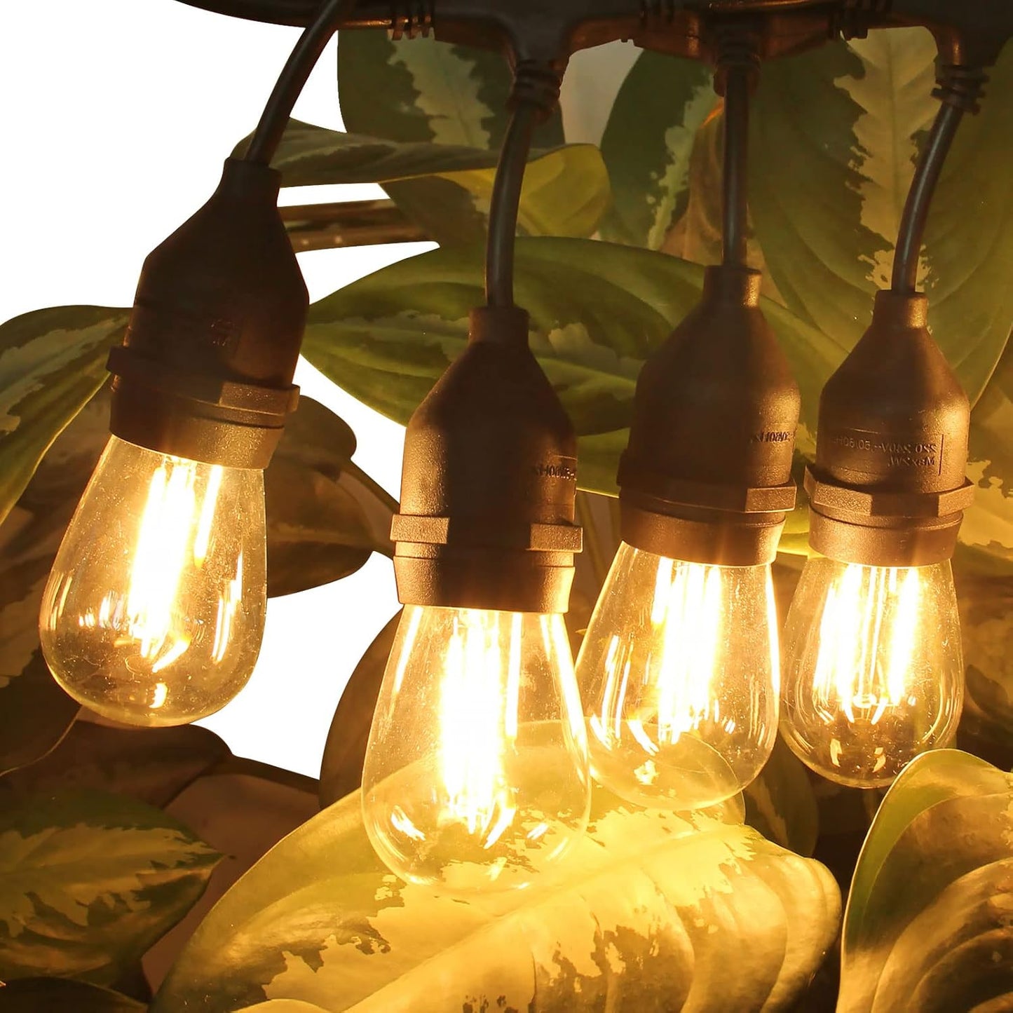 LangPlus+ 49FT Heavy Duty Waterproof Outdoor LED String Lights