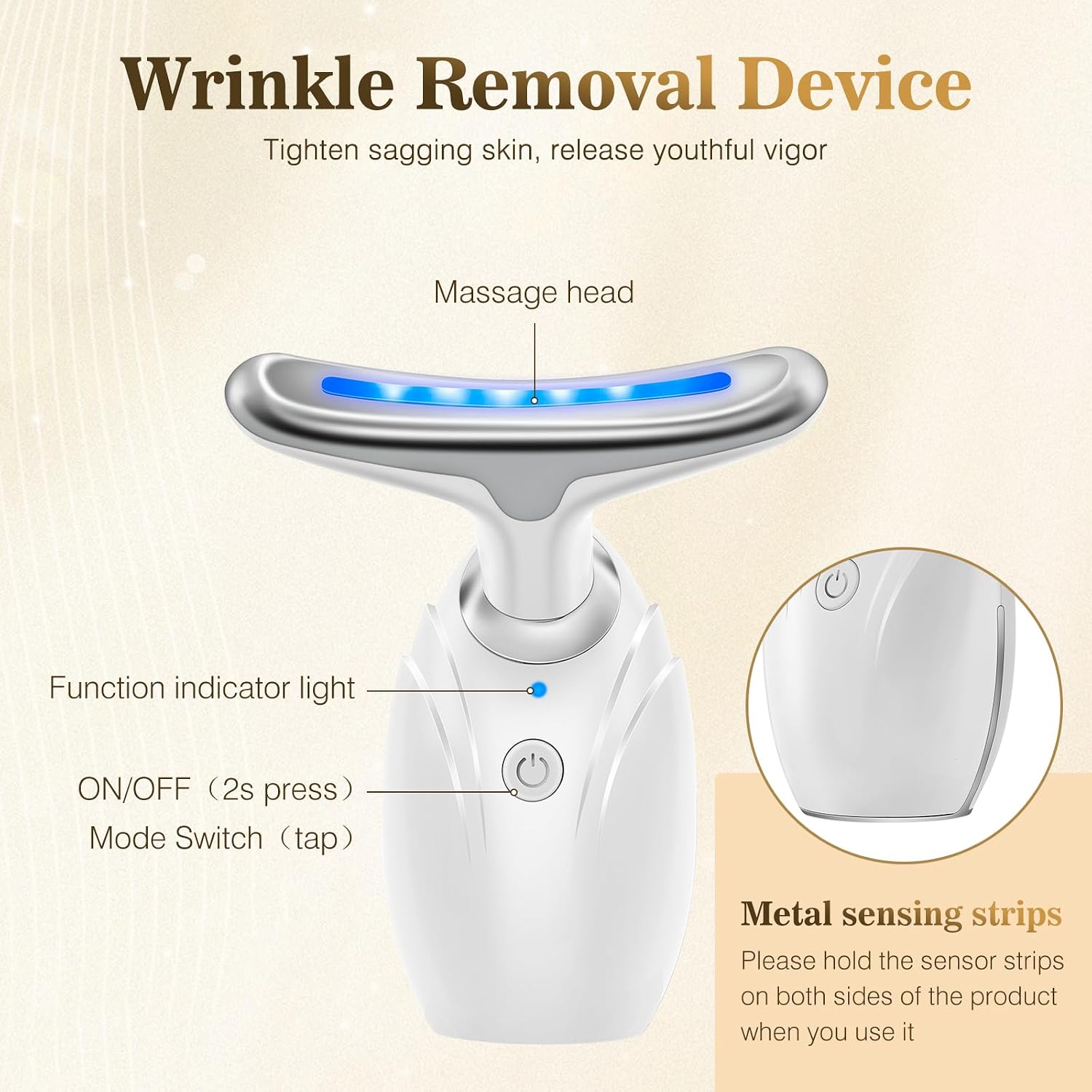 Aiseeok EMSMJYV04 Face Massager 3 Modes 45°C Warming