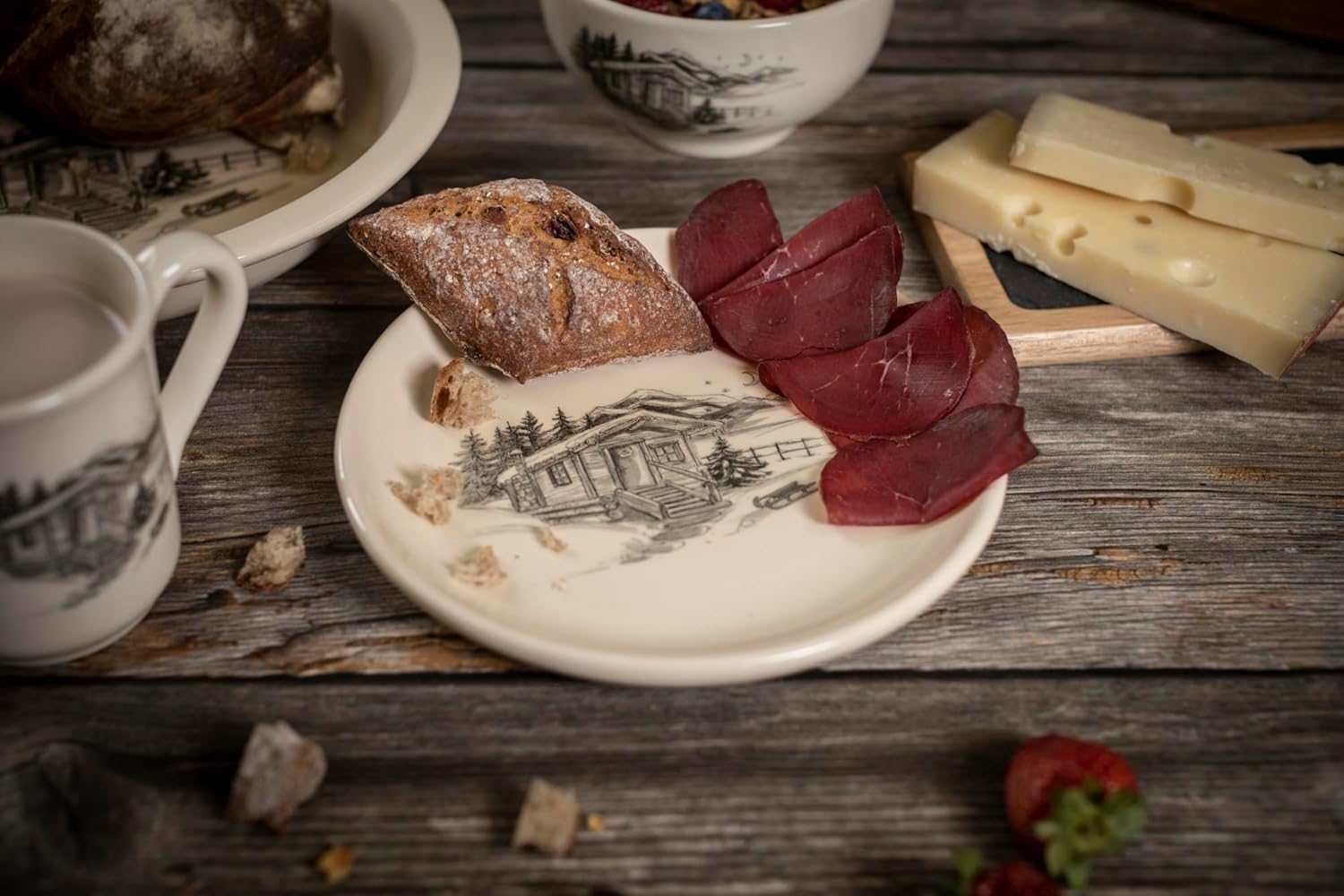 Handcrafted Swiss KUHN RIKON Chalet Ceramic Plate 21 cm