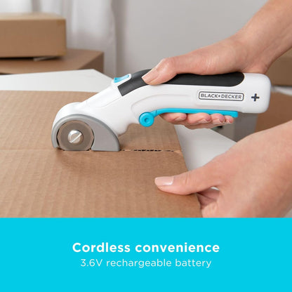 Black+Decker Cordless 3.6V Self-Sharpening Rotary Cutter for Crafts